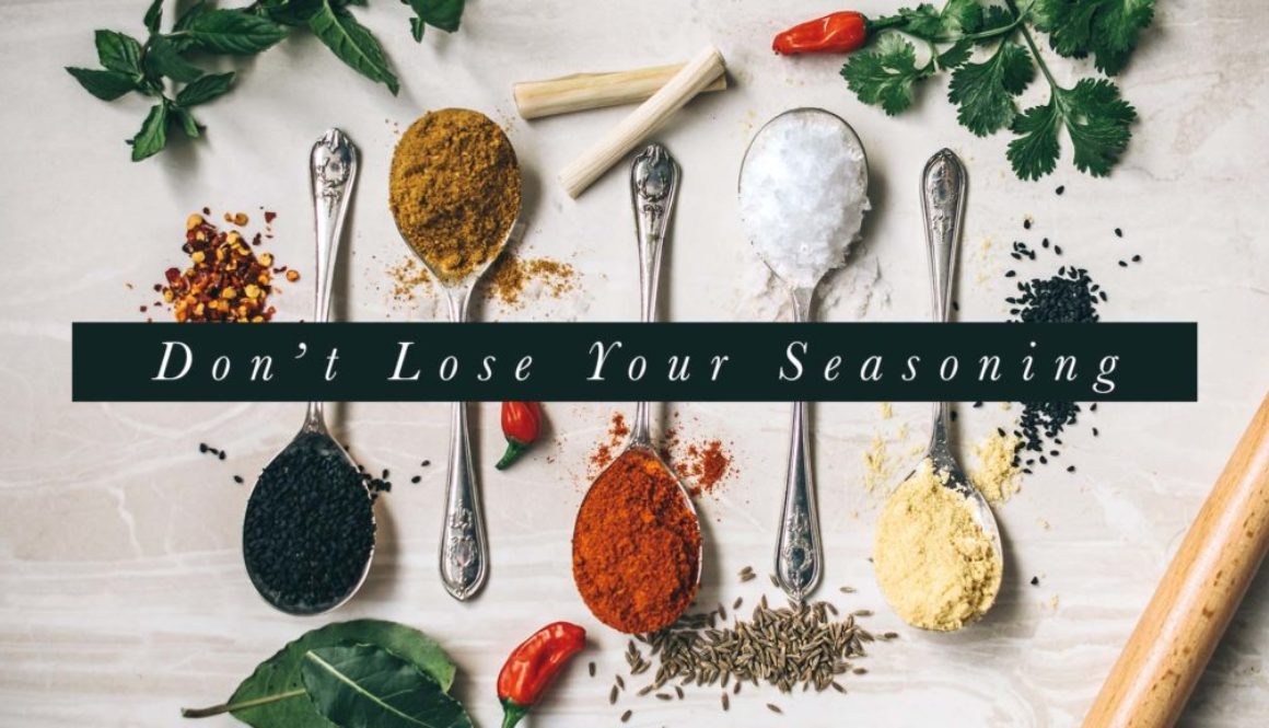 Don't Lose Your Seasoning Banner - Picture of Various Seasonings