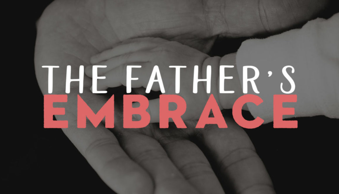 Father's Embrace Series Banner - Picture of Father's Hands Holding Child's Hands