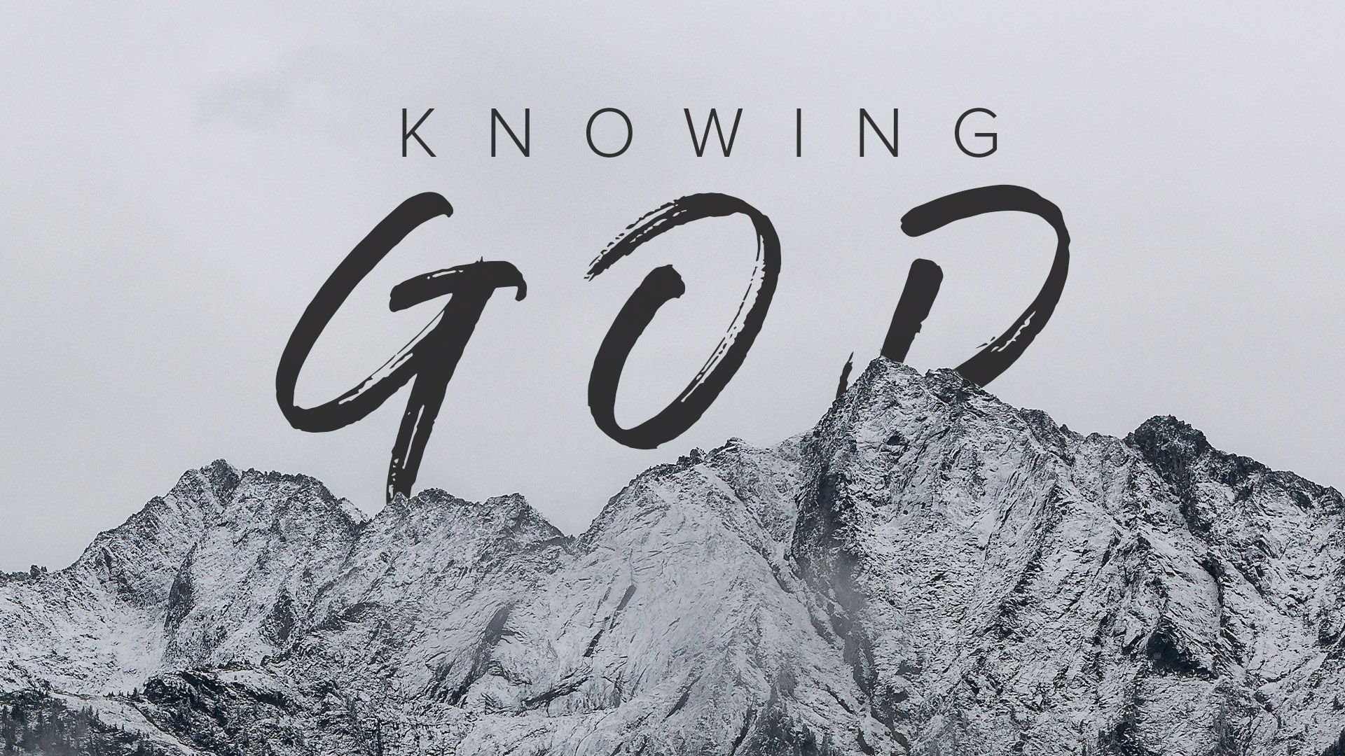 Knowing God Banner - Mountains