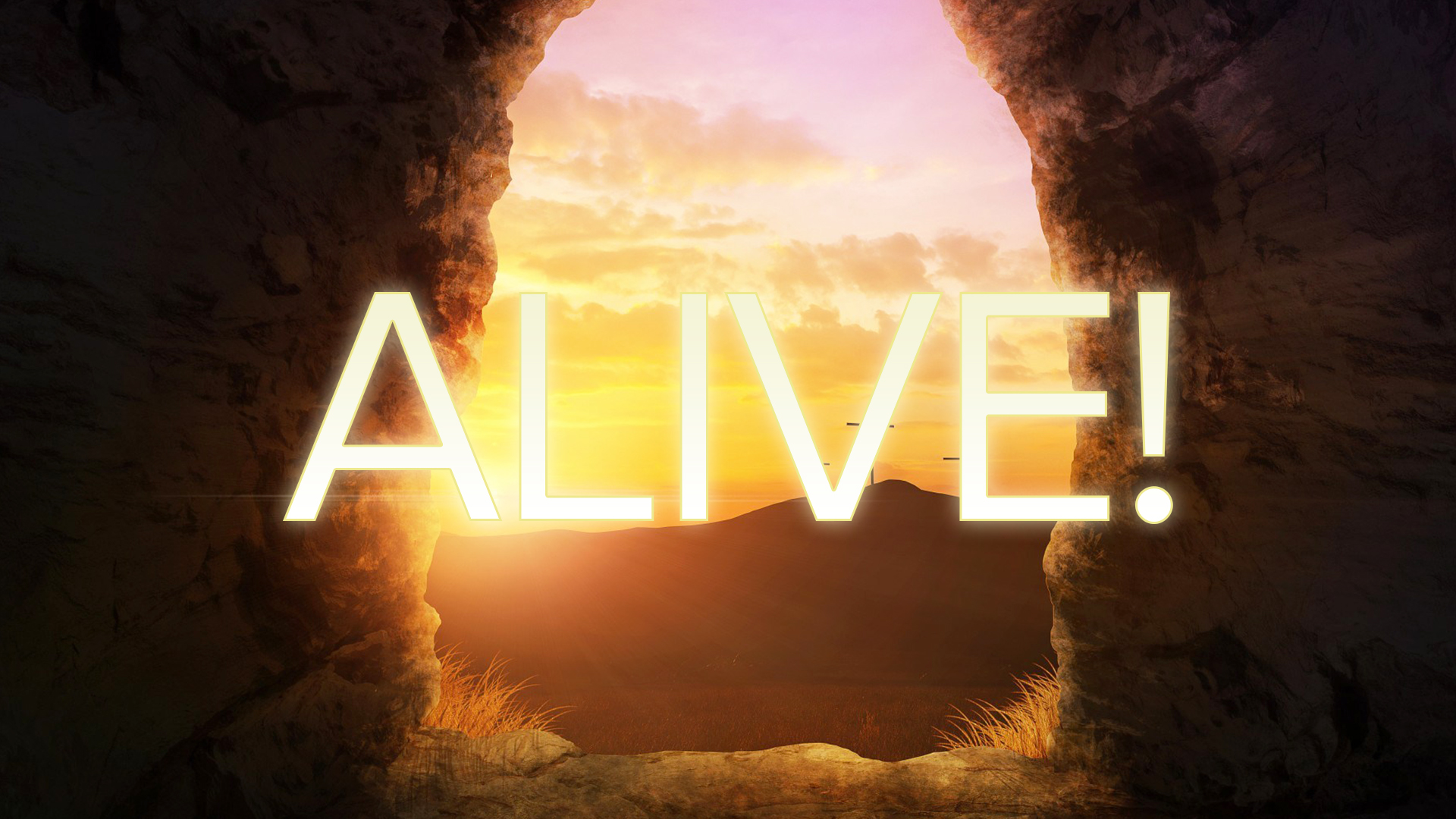 Alive Bold Logo - 3 Crosses on the Horizon